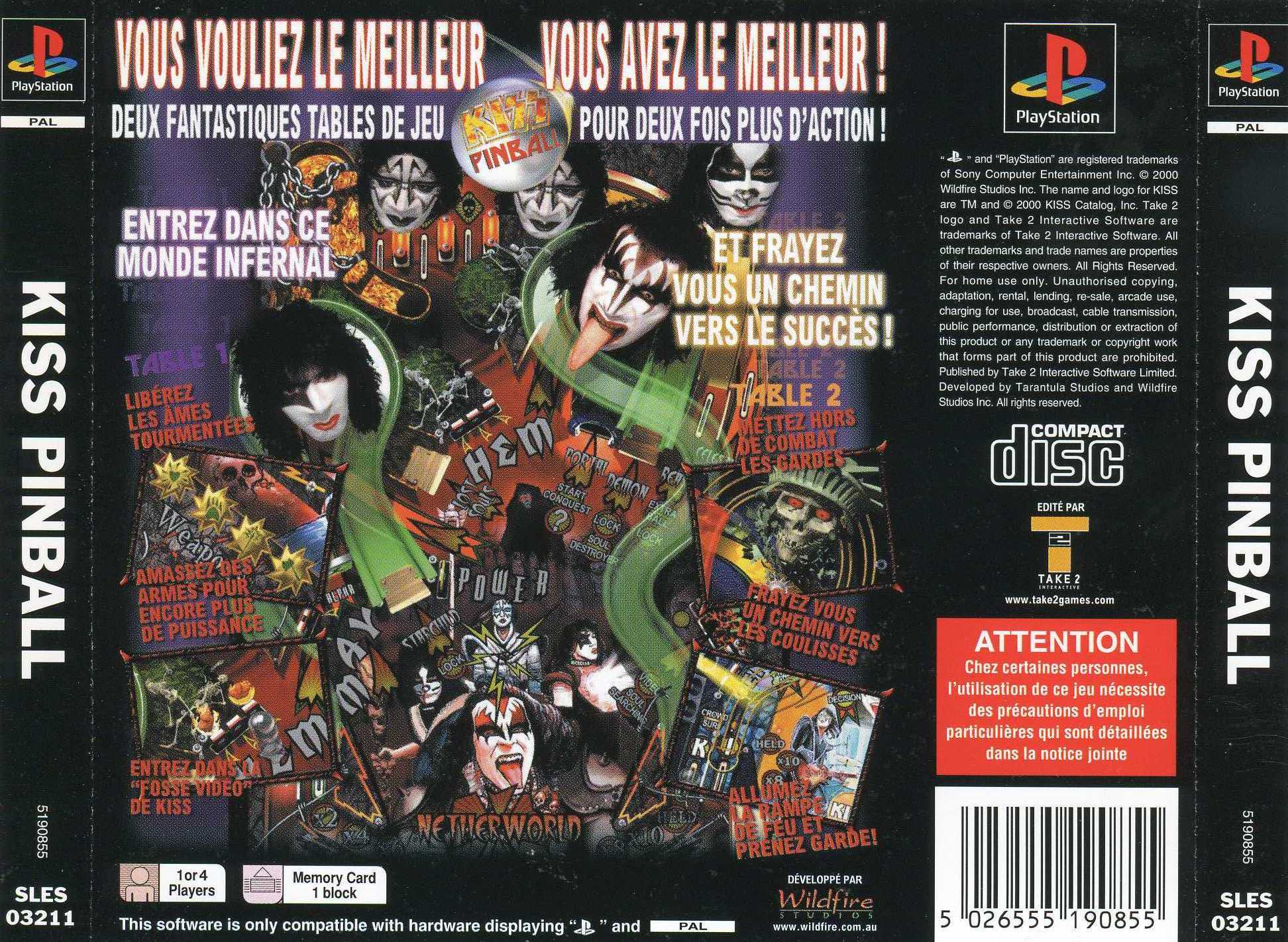 Portada de KISS Pinball · FR