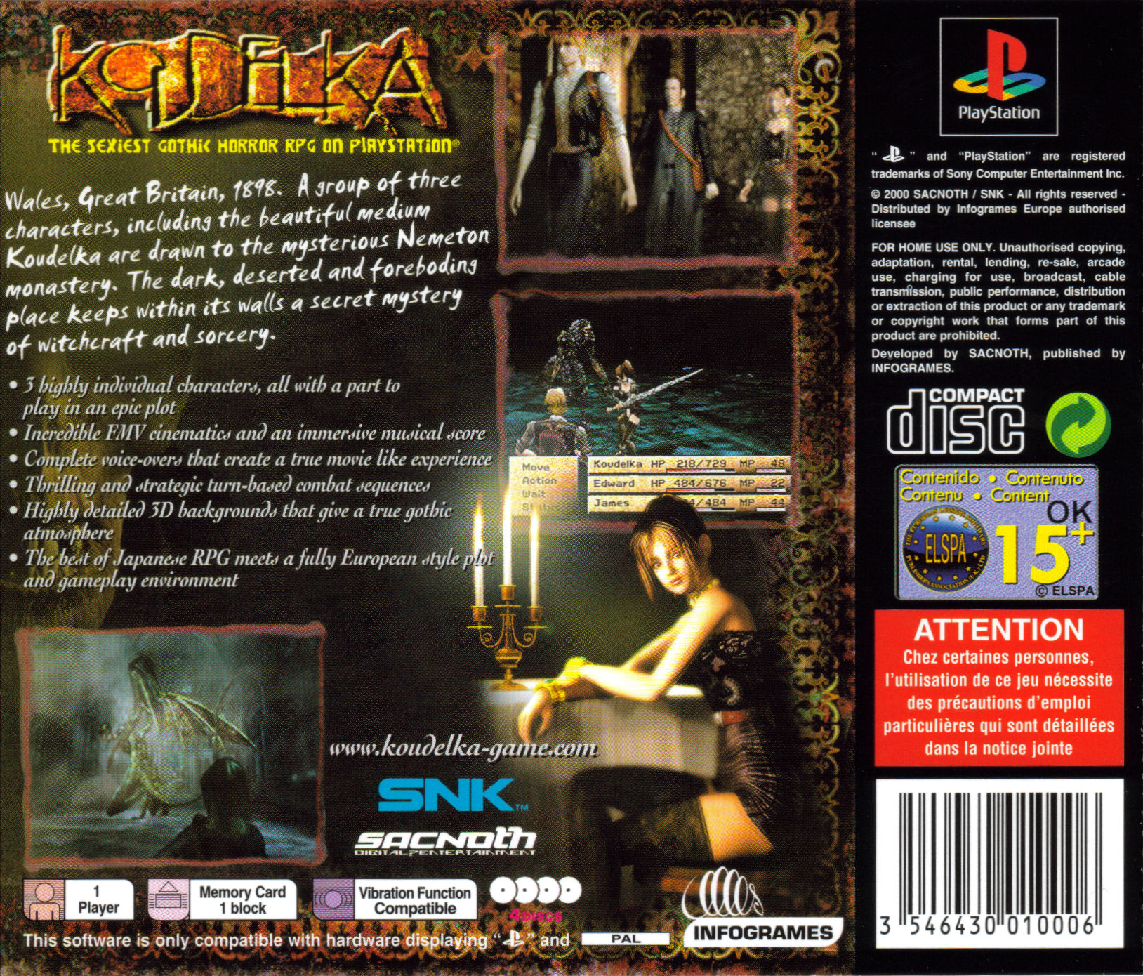 Contraportada de Koudelka · GB