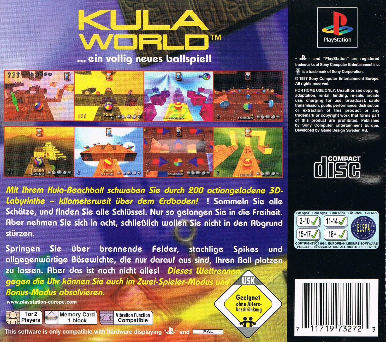 Contraportada de Kula World · DE