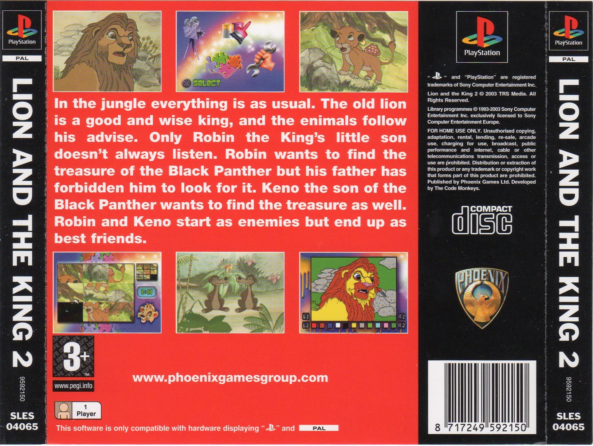 Contraportada de Lion and the King 2 · EU