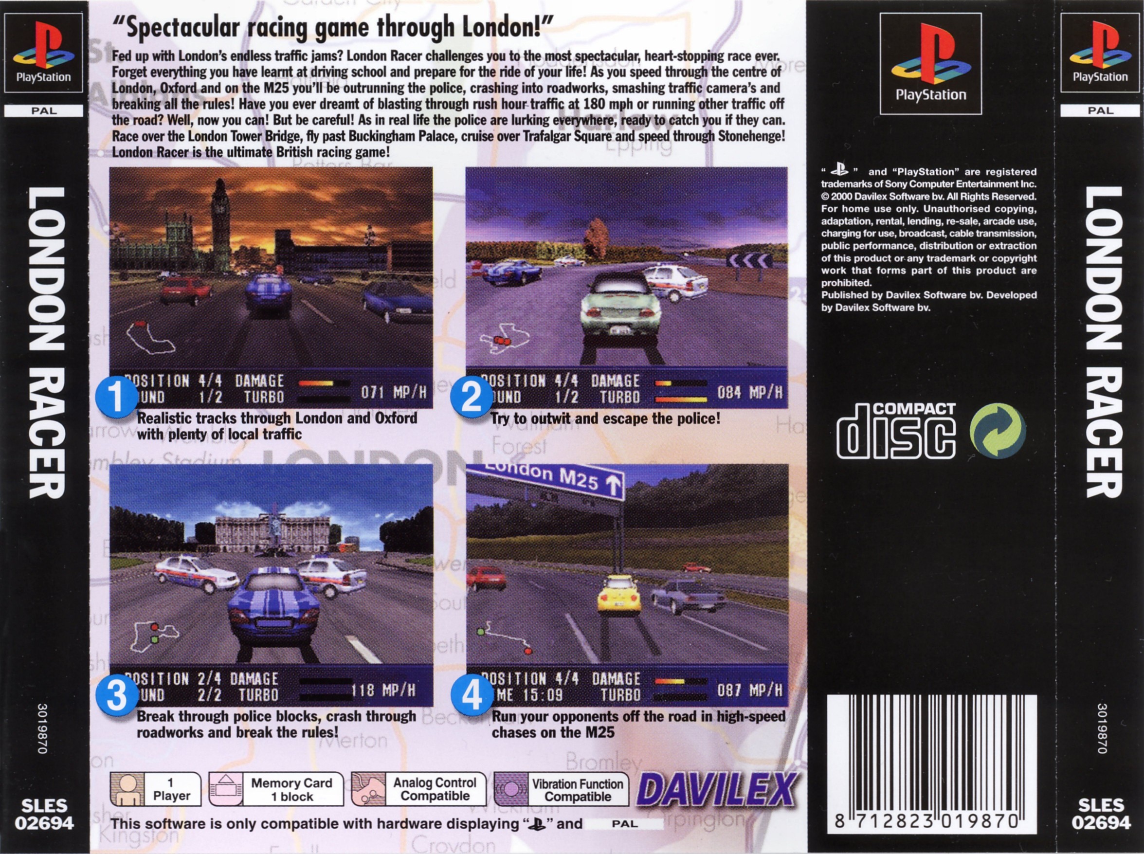 Contraportada de London Racer · EU