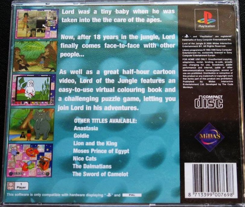 Contraportada de Lord of the Jungle · EU