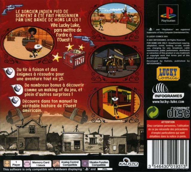 Contraportada de Lucky Luke Western Fever · FR
