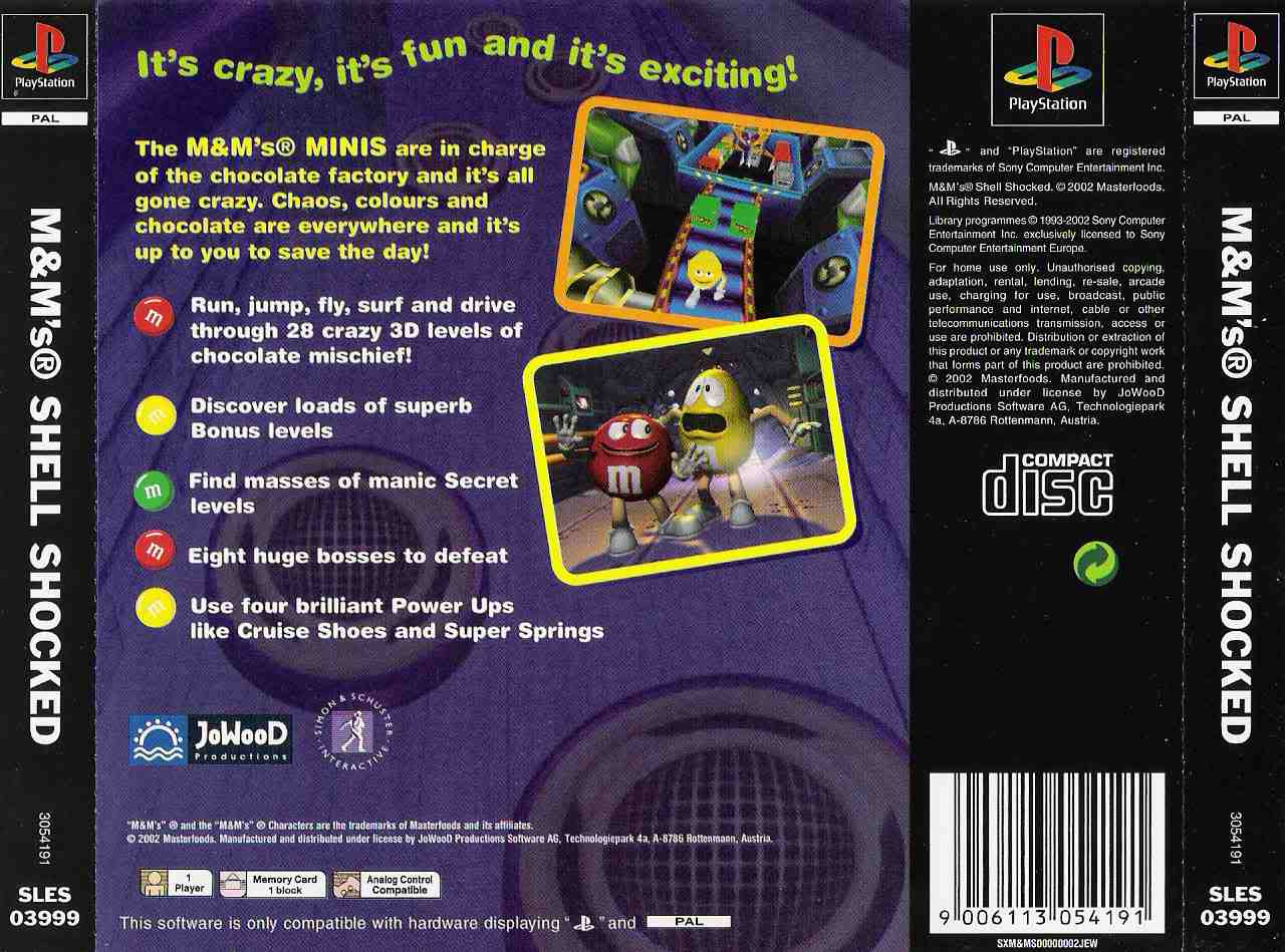 Contraportada de M&M's Shell Shocked · EU