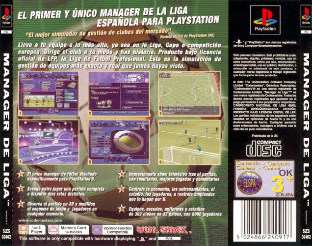 Contraportada de Manager De Liga · ES