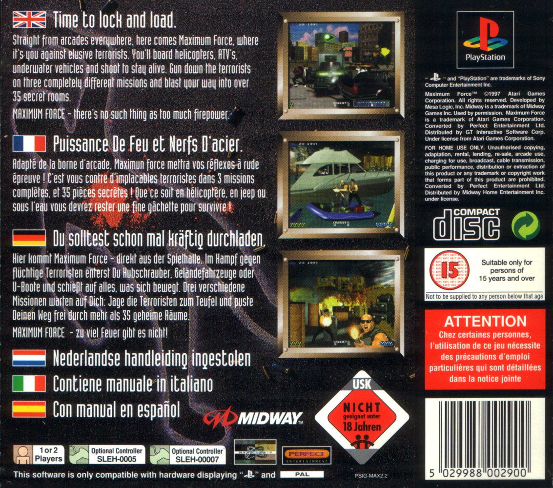 Contraportada de Maximum Force · EU