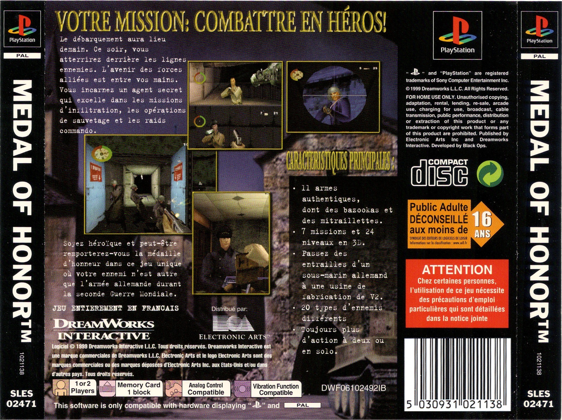 Contraportada de Medal of Honor · FR