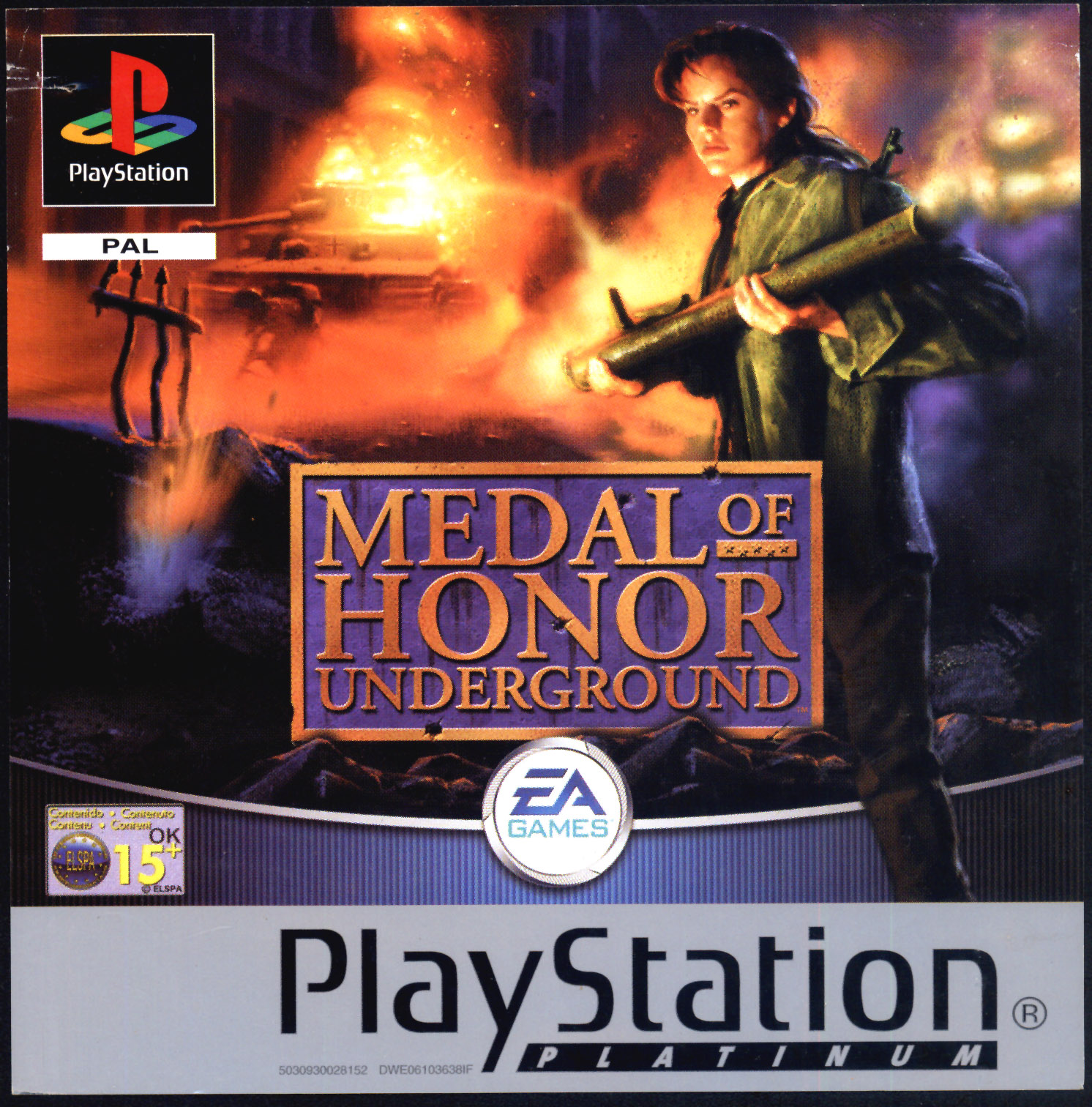 Portada · Platinum de Medal of Honor Underground · EU