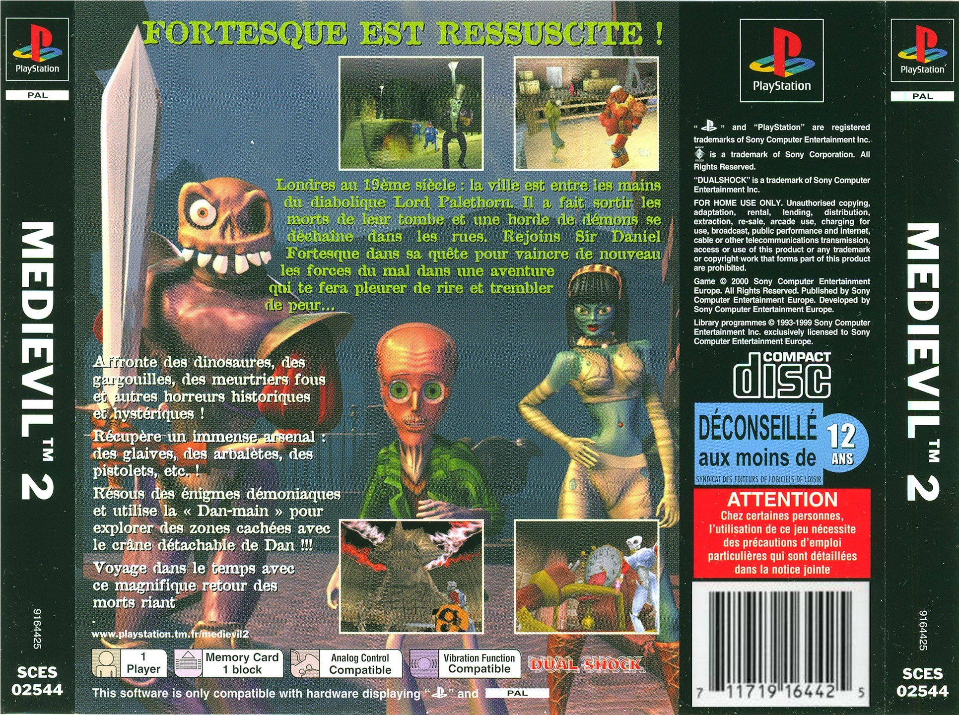 Contraportada de Medievil II · FR