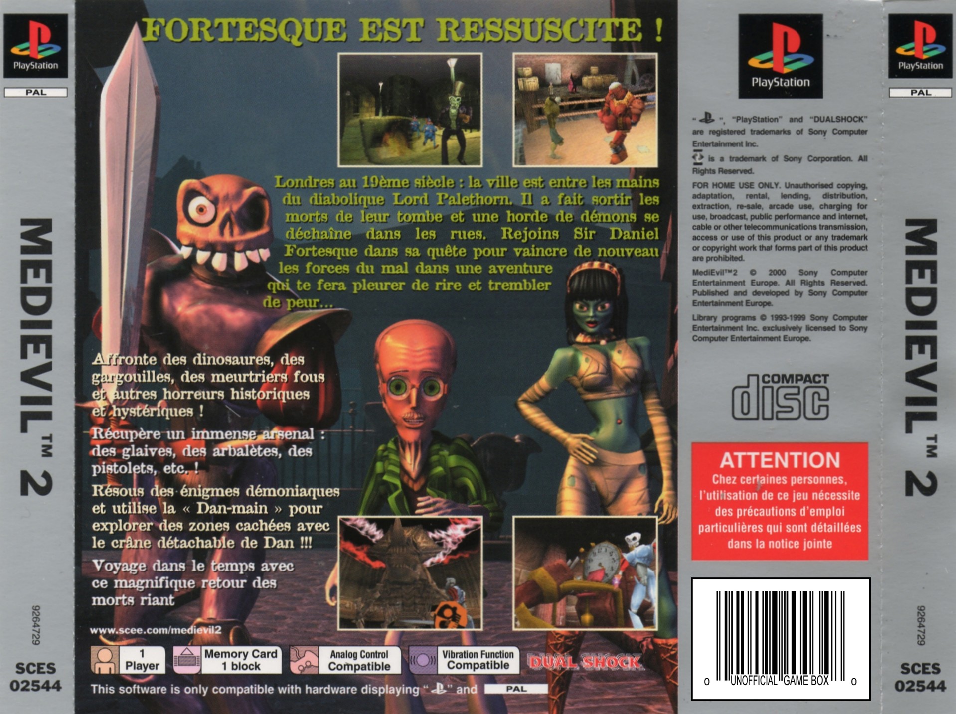 Contraportada · Platinum de Medievil II · FR
