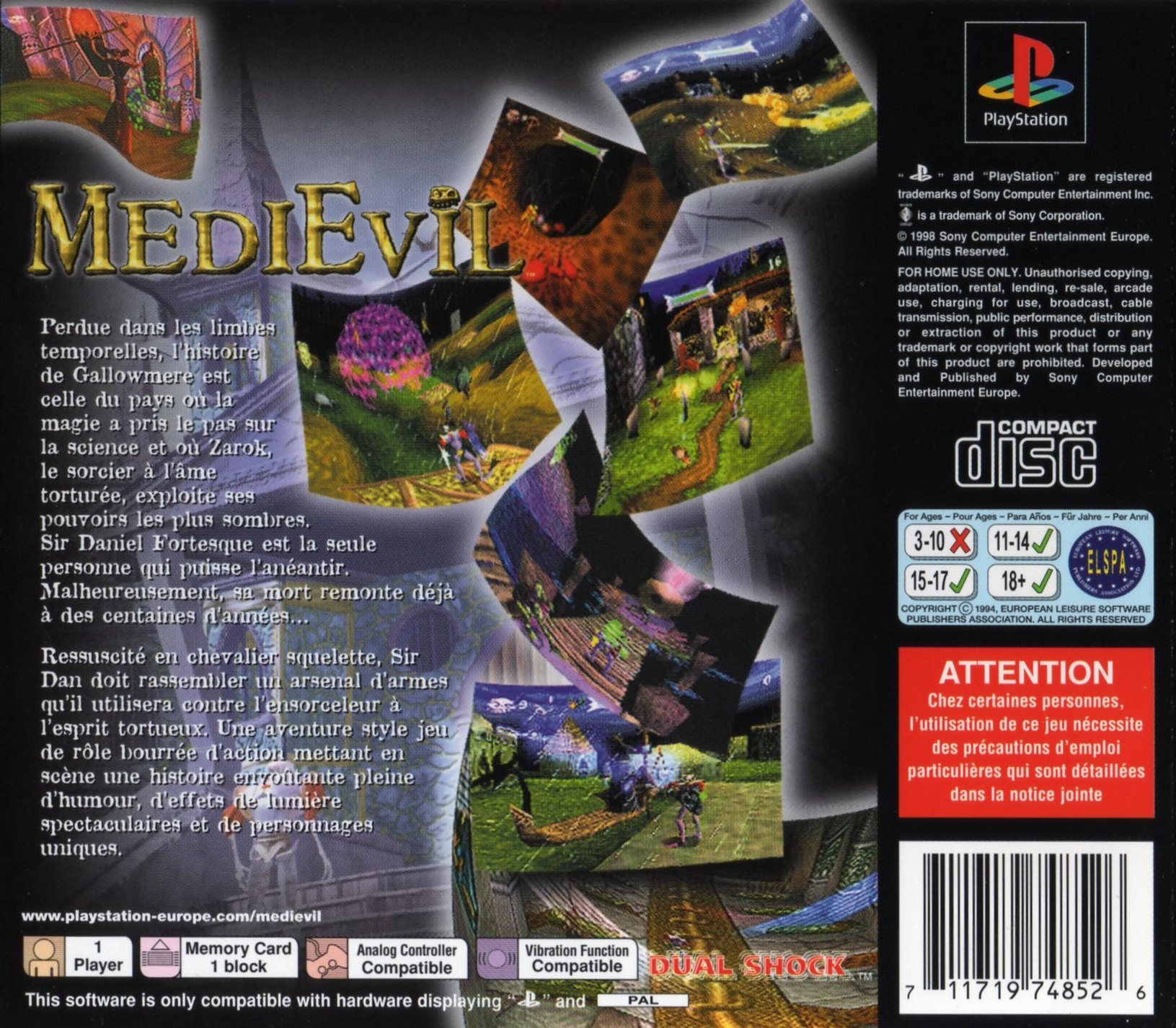 Contraportada de Medievil · FR