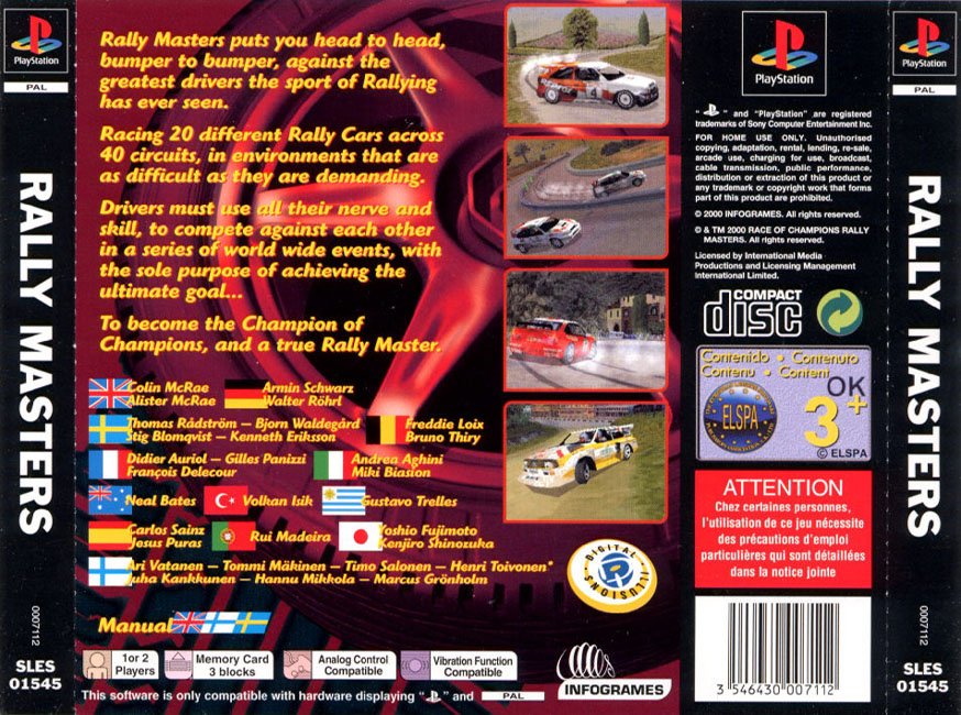 Contraportada de Michelin Rally Masters - Race of Champions · EU