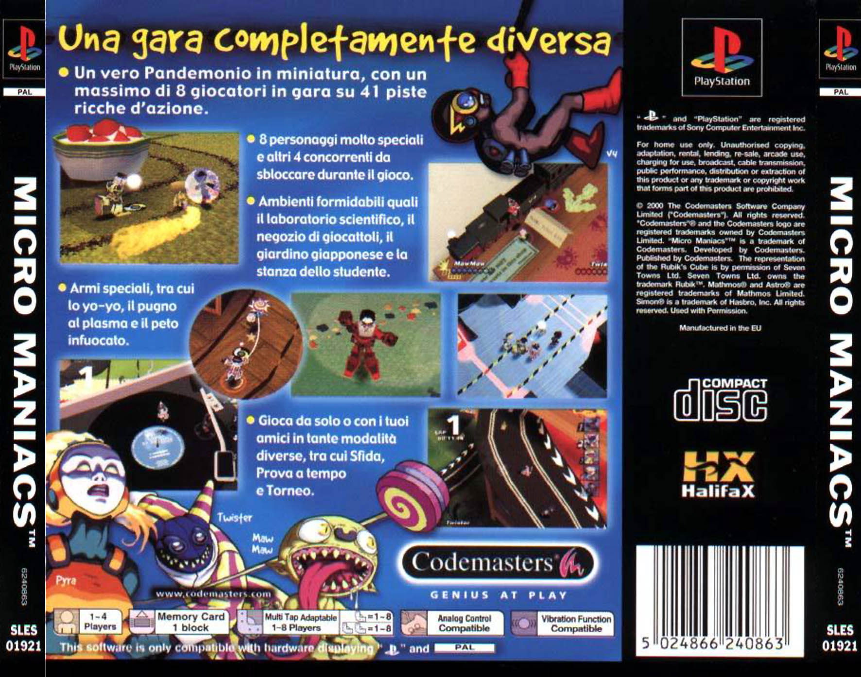 Contraportada de Micro Maniacs · IT