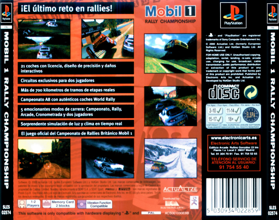 Contraportada de Mobil 1 Rally Championship · ES