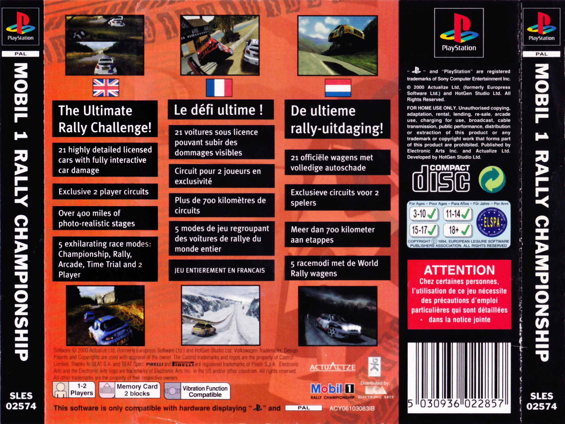 Contraportada de Mobil 1 Rally Championship · EU