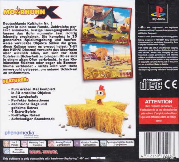 Contraportada de Moorhuhn X · DE