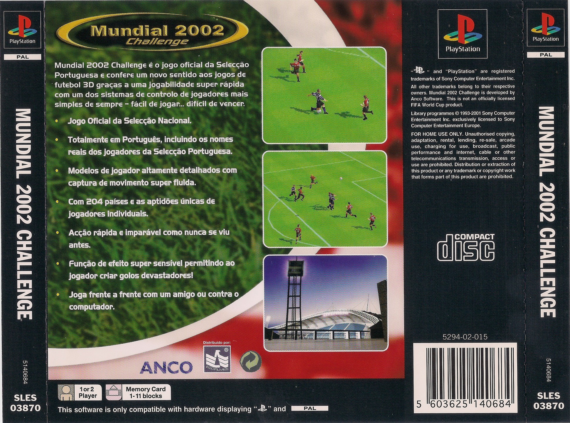 Contraportada de Mundial 2002 Challenge · PT