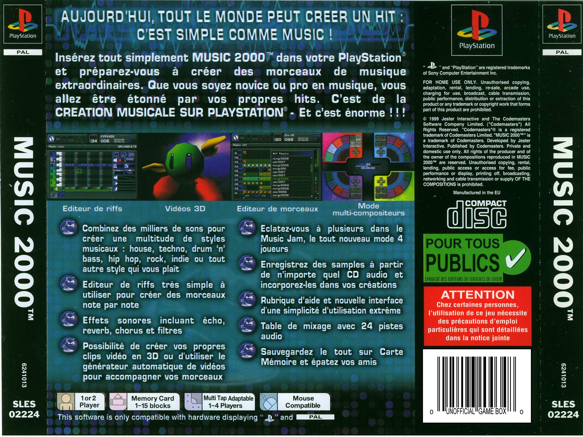 Contraportada de Music 2000 · FR