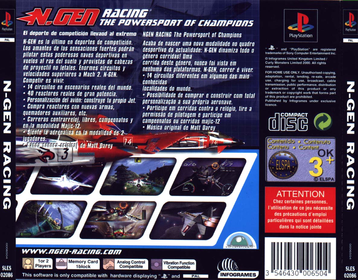 Contraportada de N.Gen Racing · EU