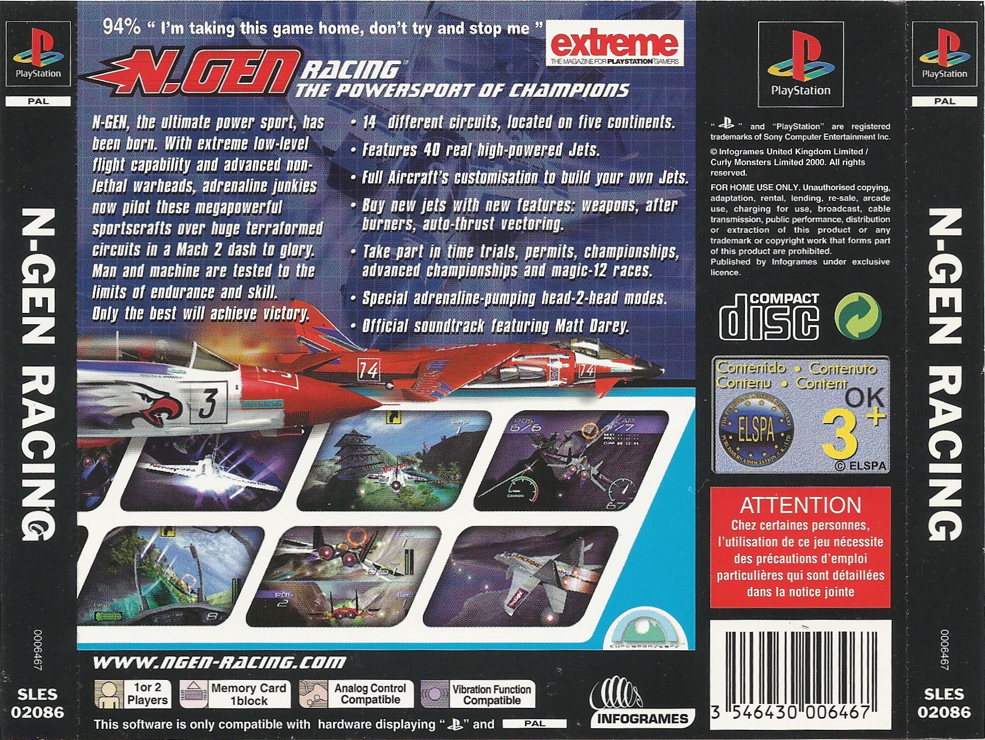 Contraportada de N.Gen Racing · EU