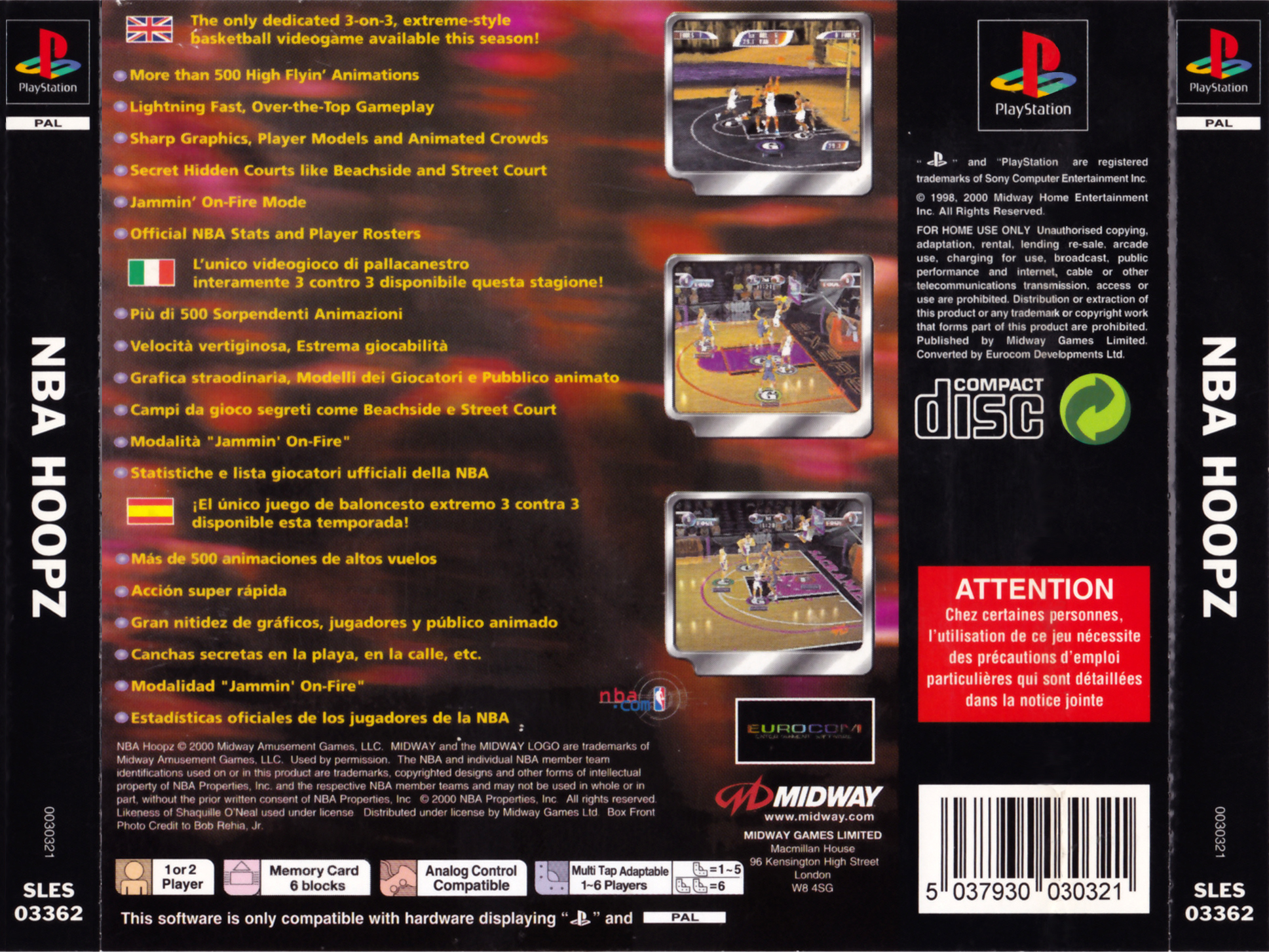Contraportada de NBA Hoopz · EU