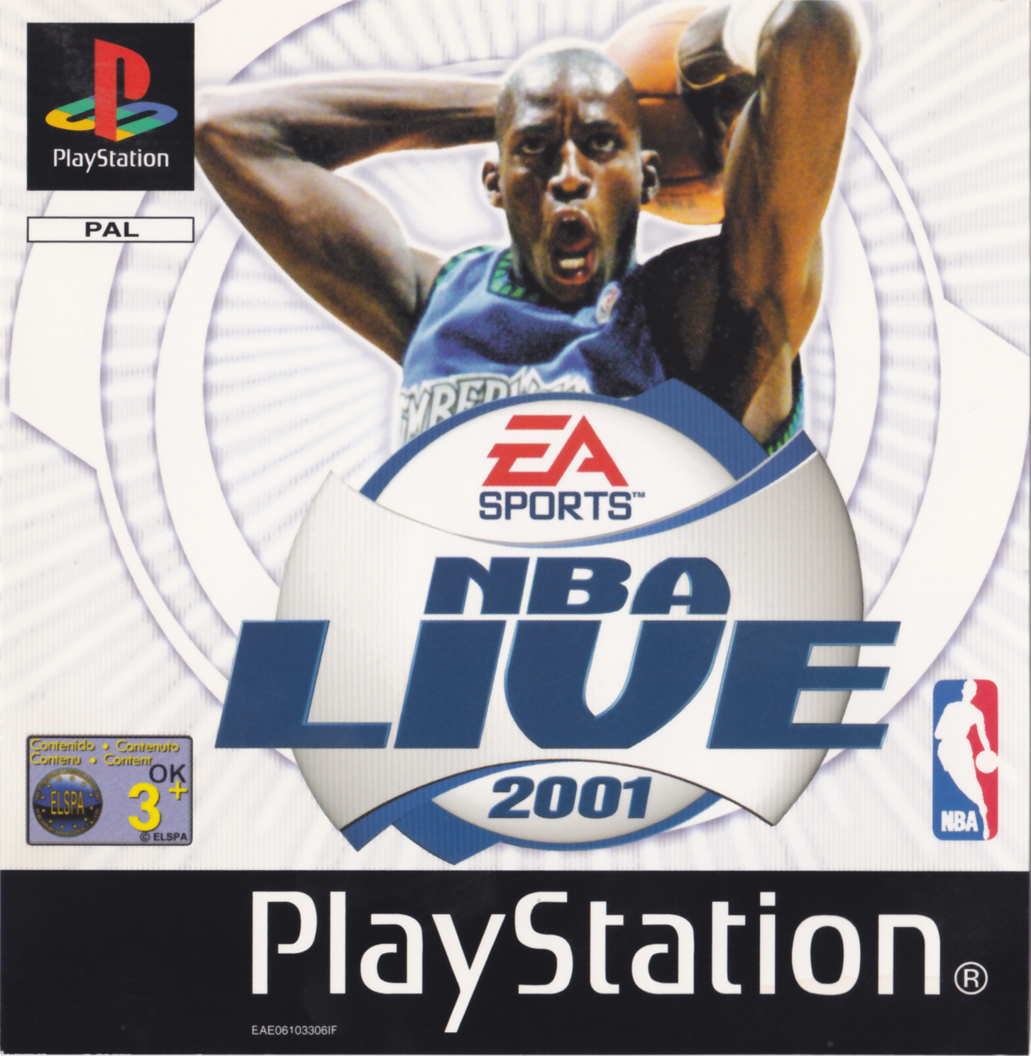 Portada de NBA Live 2001 · PAL Europa
