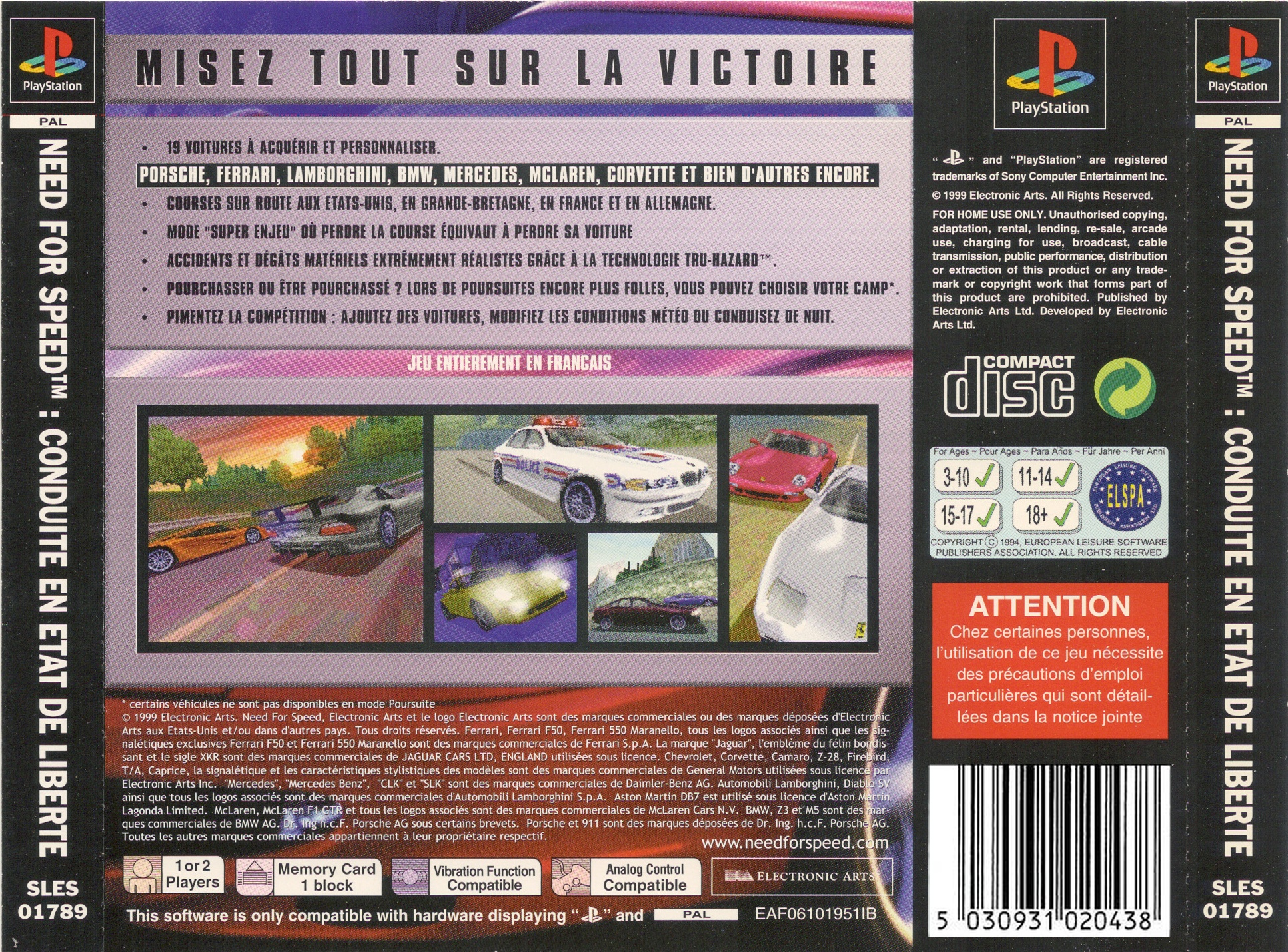 Contraportada de Need for Speed - Road Challenge · FR