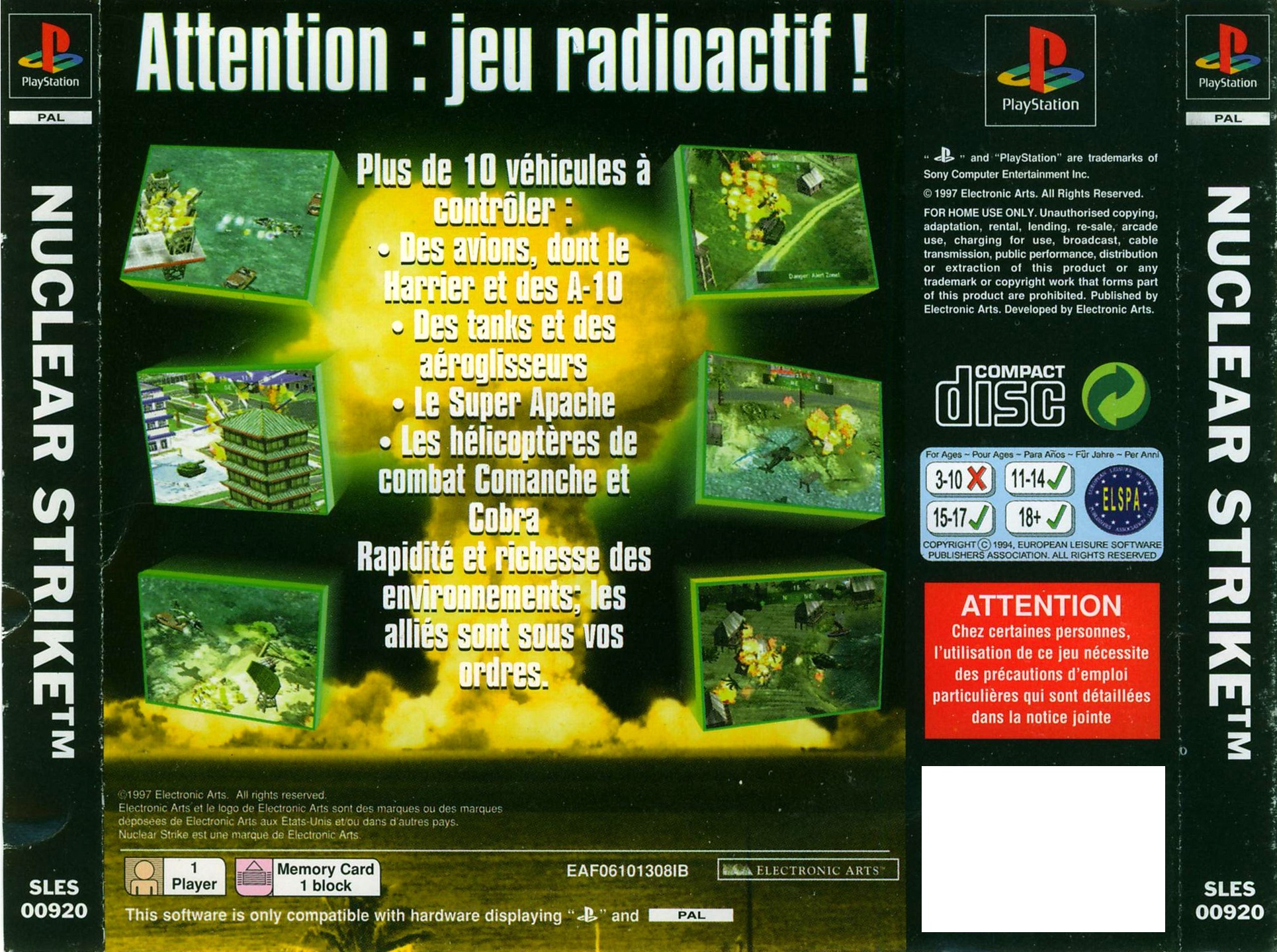 Contraportada de Nuclear Strike · FR