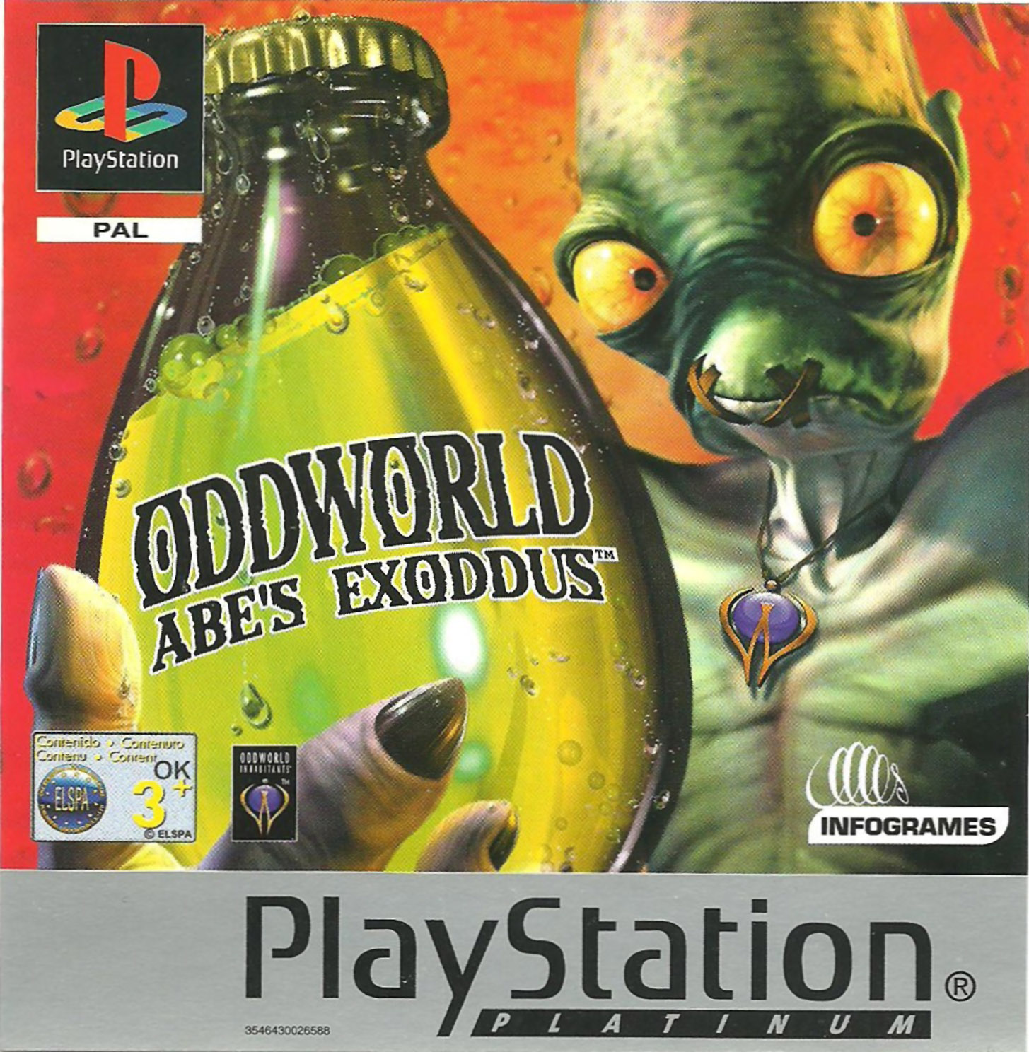 Portada · Platinum de Oddworld Abe's Exoddus · ES