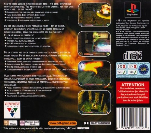 Contraportada de ODT - Escape or Die Trying · EU
