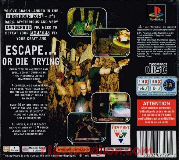 Contraportada de ODT - Escape or Die Trying · EU