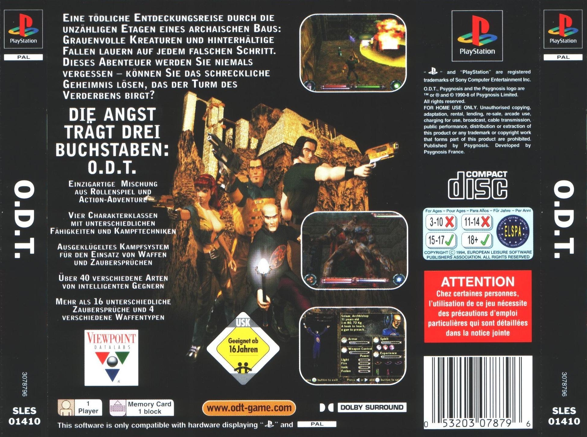 Contraportada de O.D.T. · DE