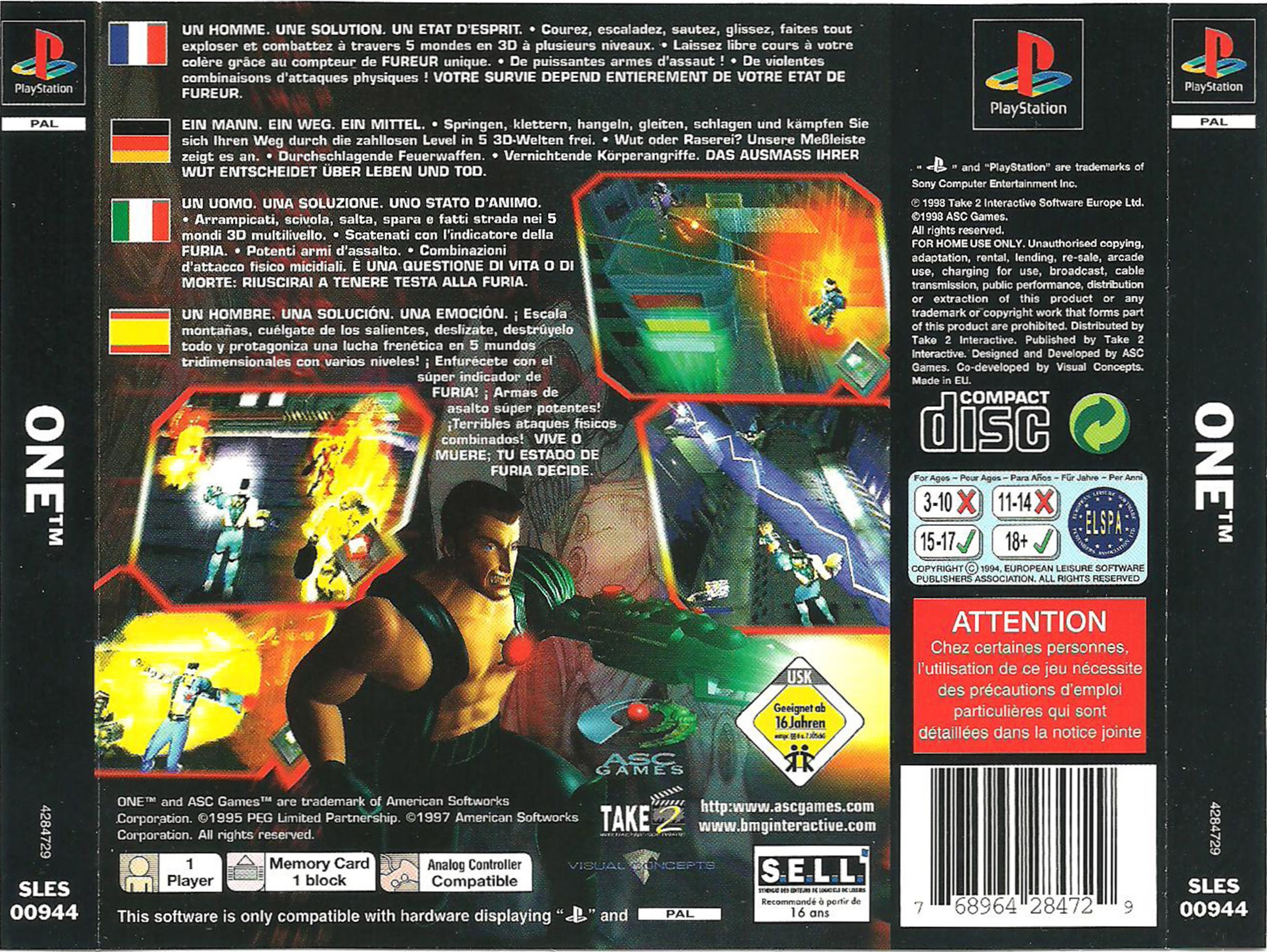 Contraportada de One · EU