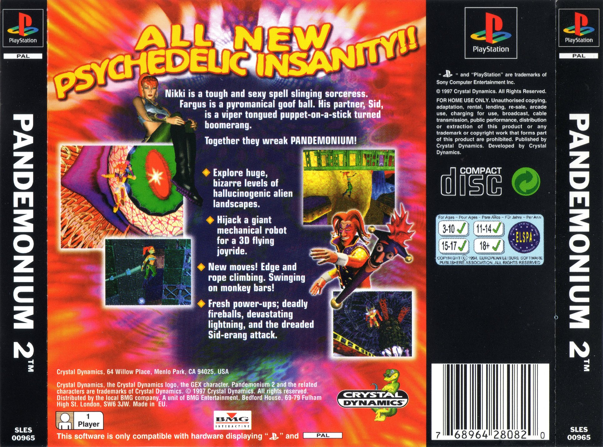 Contraportada de Pandemonium 2 · EU