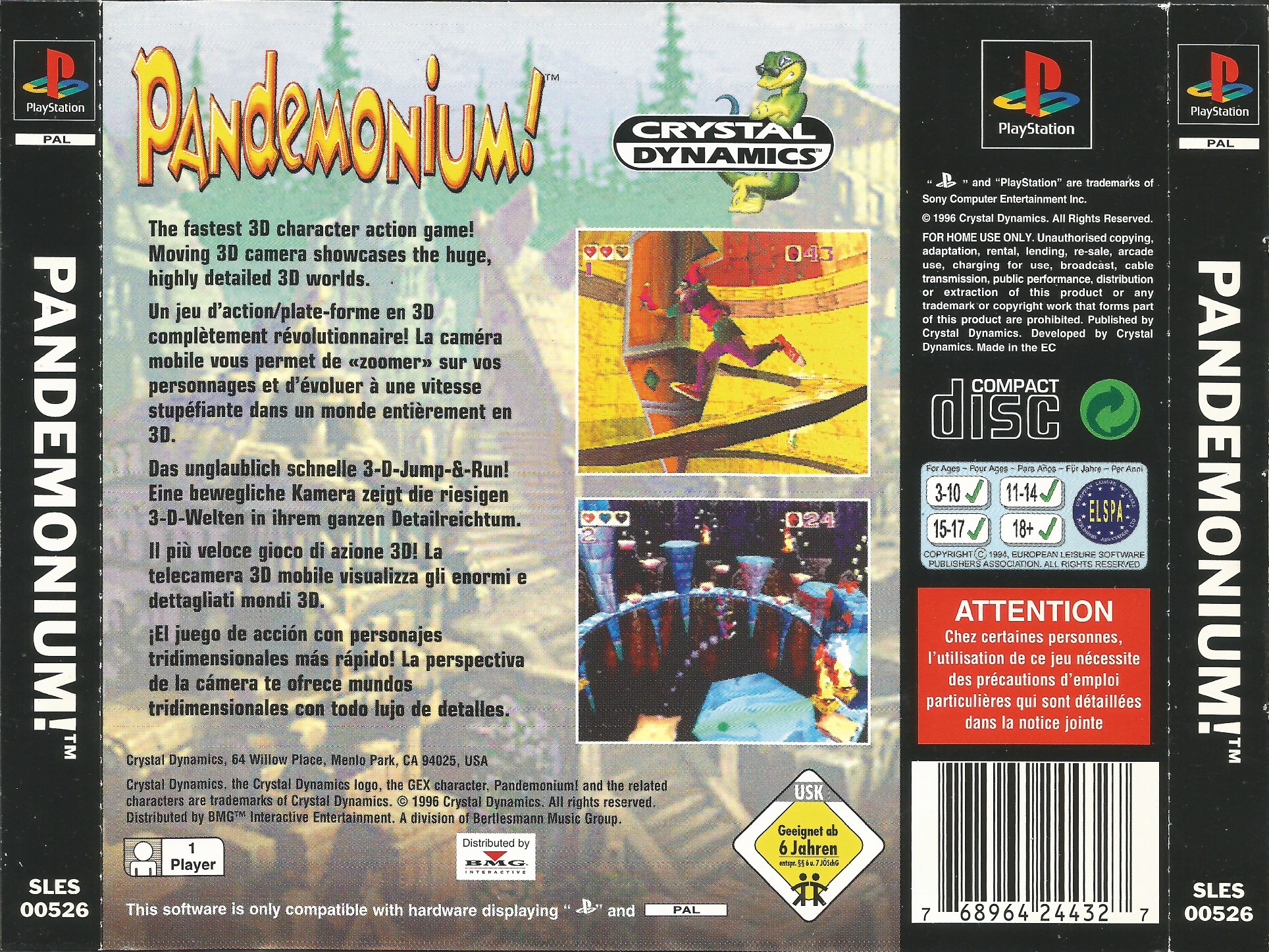 Contraportada de Pandemonium · EU