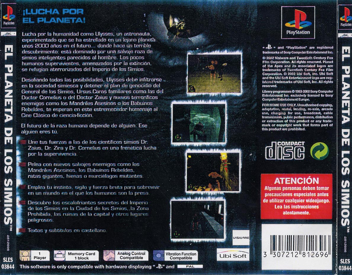 Contraportada de Planet of the Apes · ES
