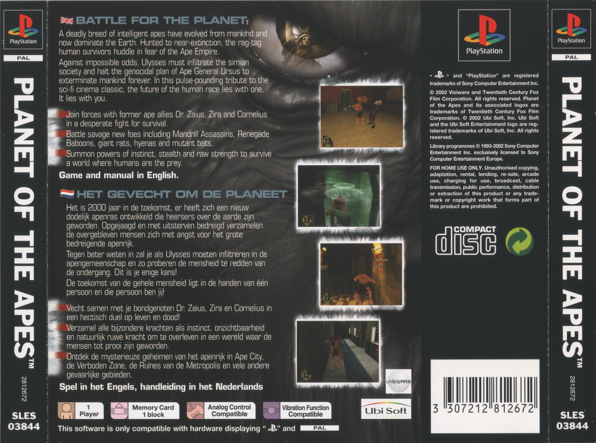 Contraportada de Planet of the Apes · EU