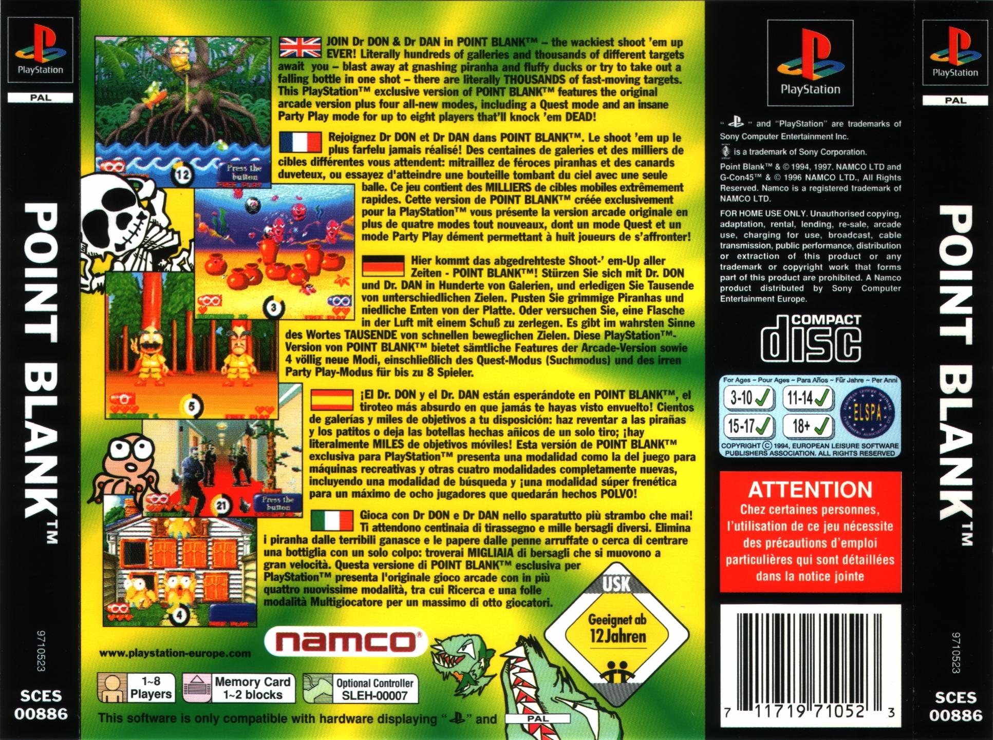 Contraportada de Point Blank · EU