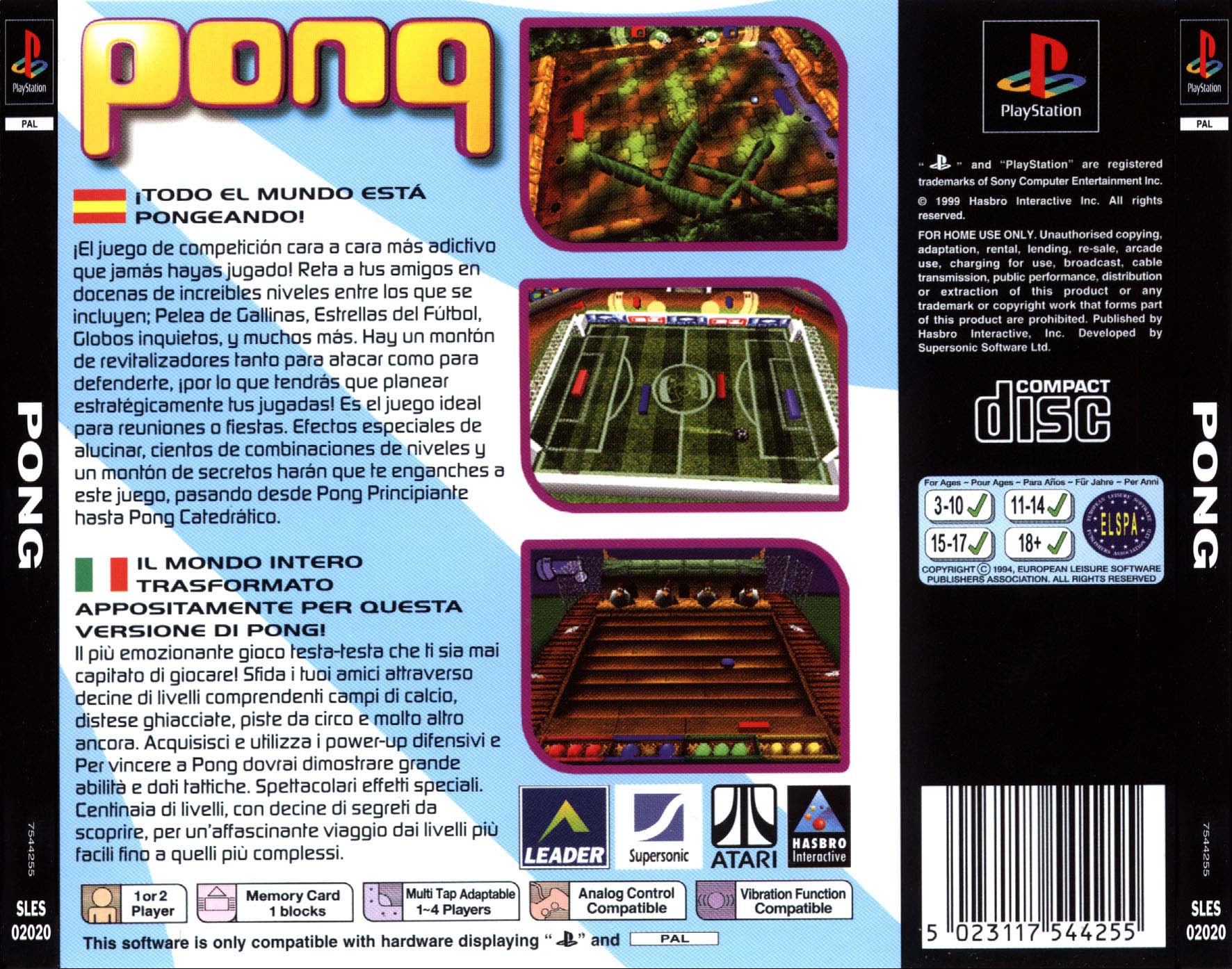 Contraportada de Pong · EU