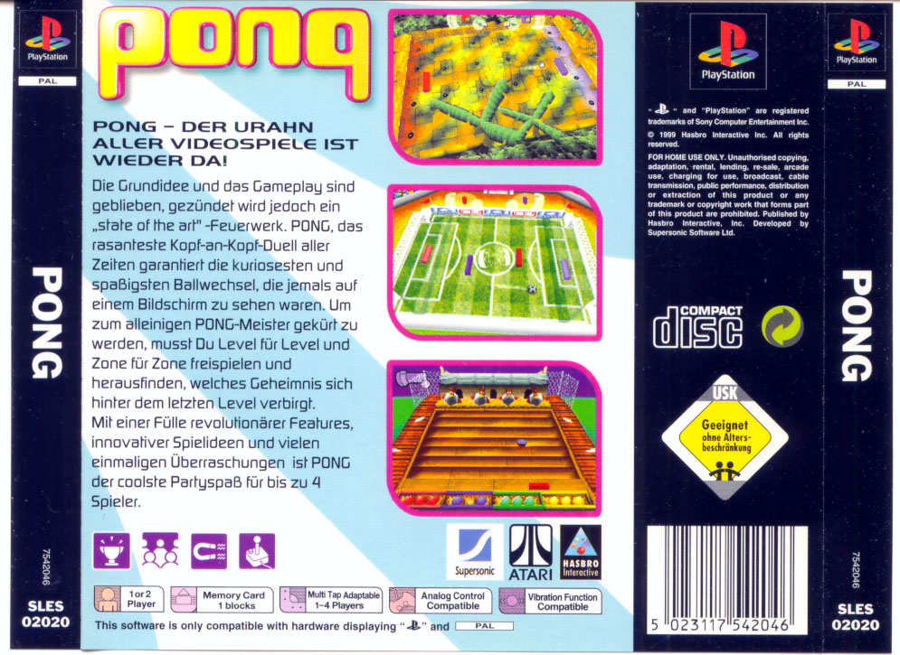 Contraportada de Pong · DE