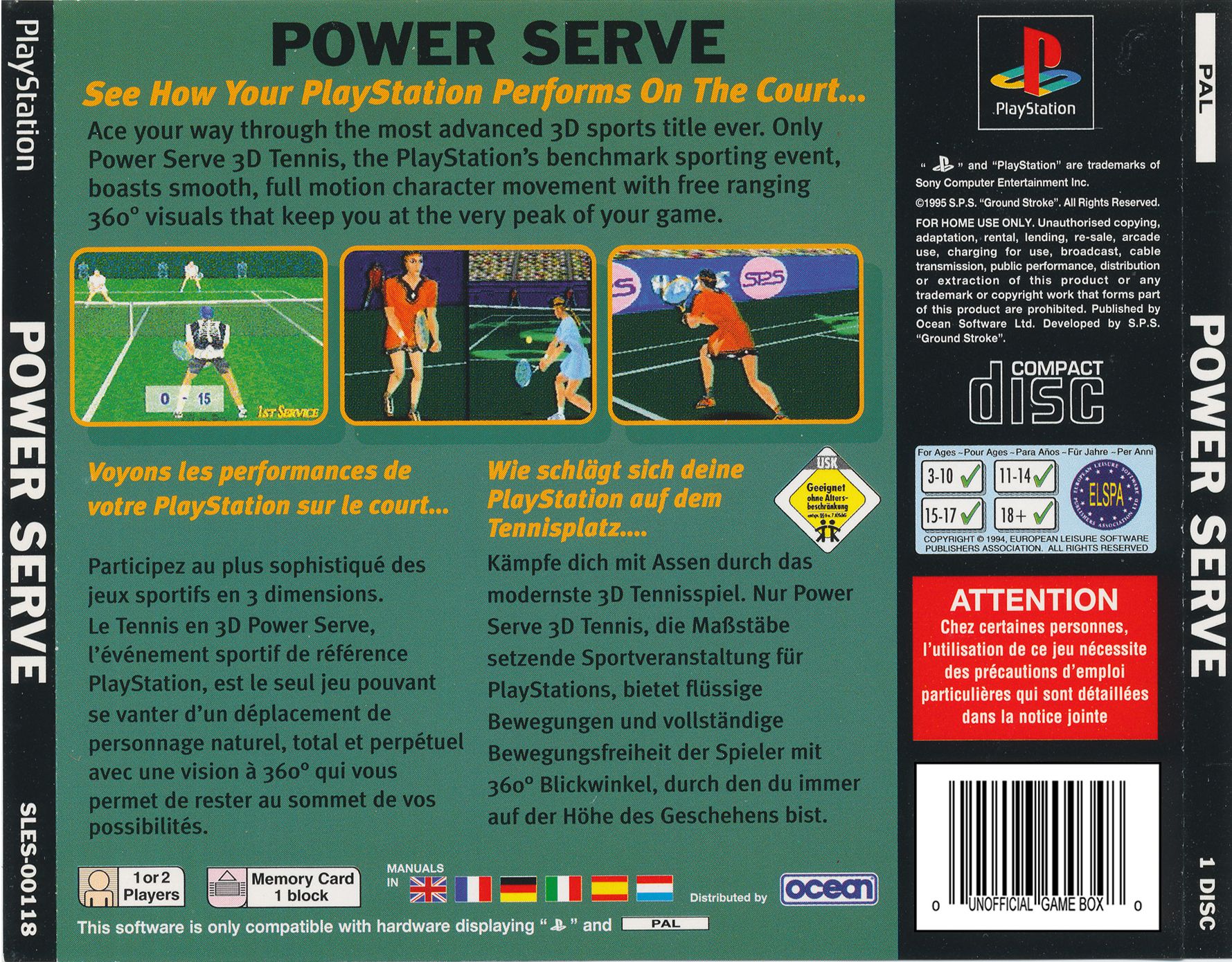 Contraportada de Power Serve · EU