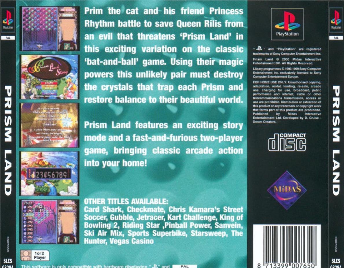 Contraportada de Prism Land · EU