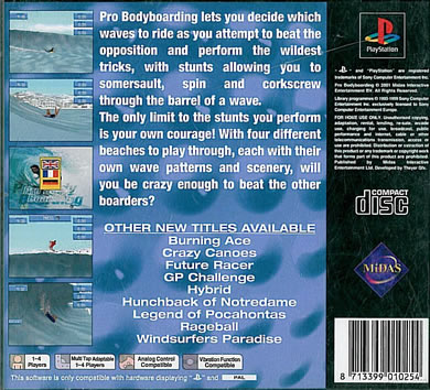 Contraportada de Pro Body Boarding · EU