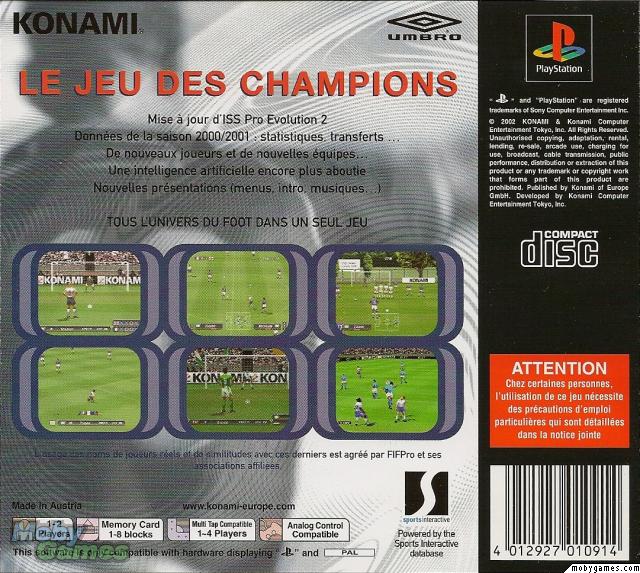 Contraportada de Pro Evolution Soccer · FR
