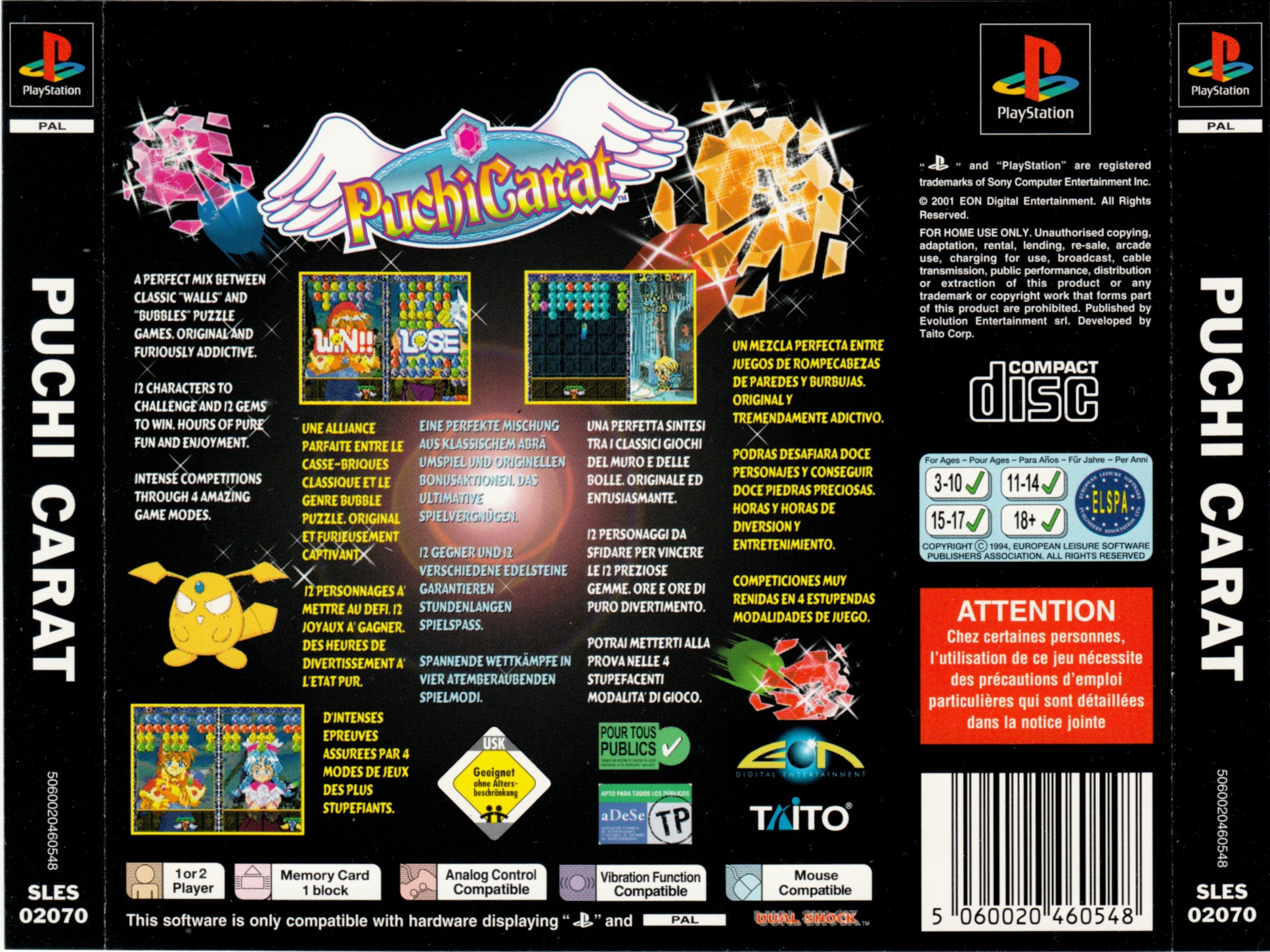 Contraportada de Puchi Carat · EU