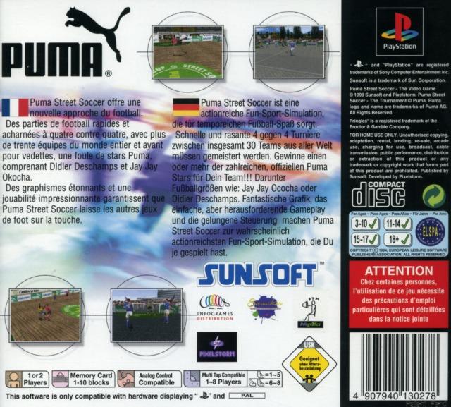 Contraportada de Puma Street Soccer · EU