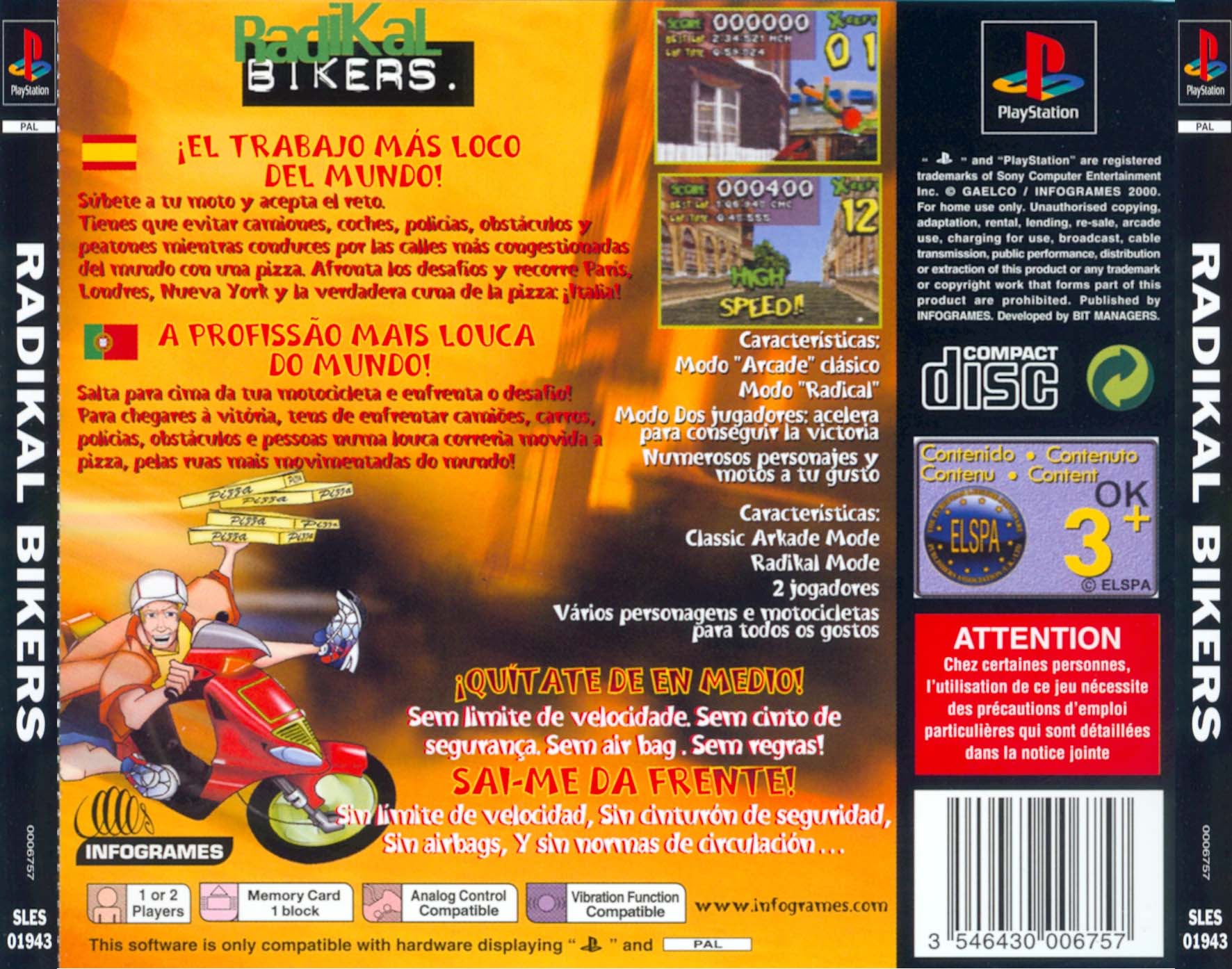 Contraportada de Radikal Bikers · EU