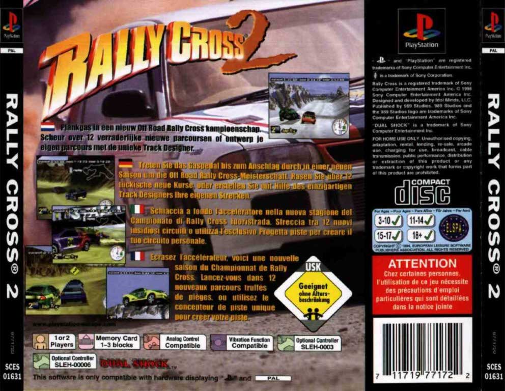 Contraportada de Rally Cross 2 · EU