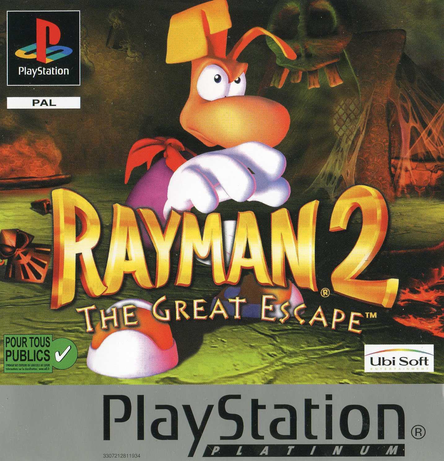Portada · Platinum de Rayman 2 The Great Escape · EU