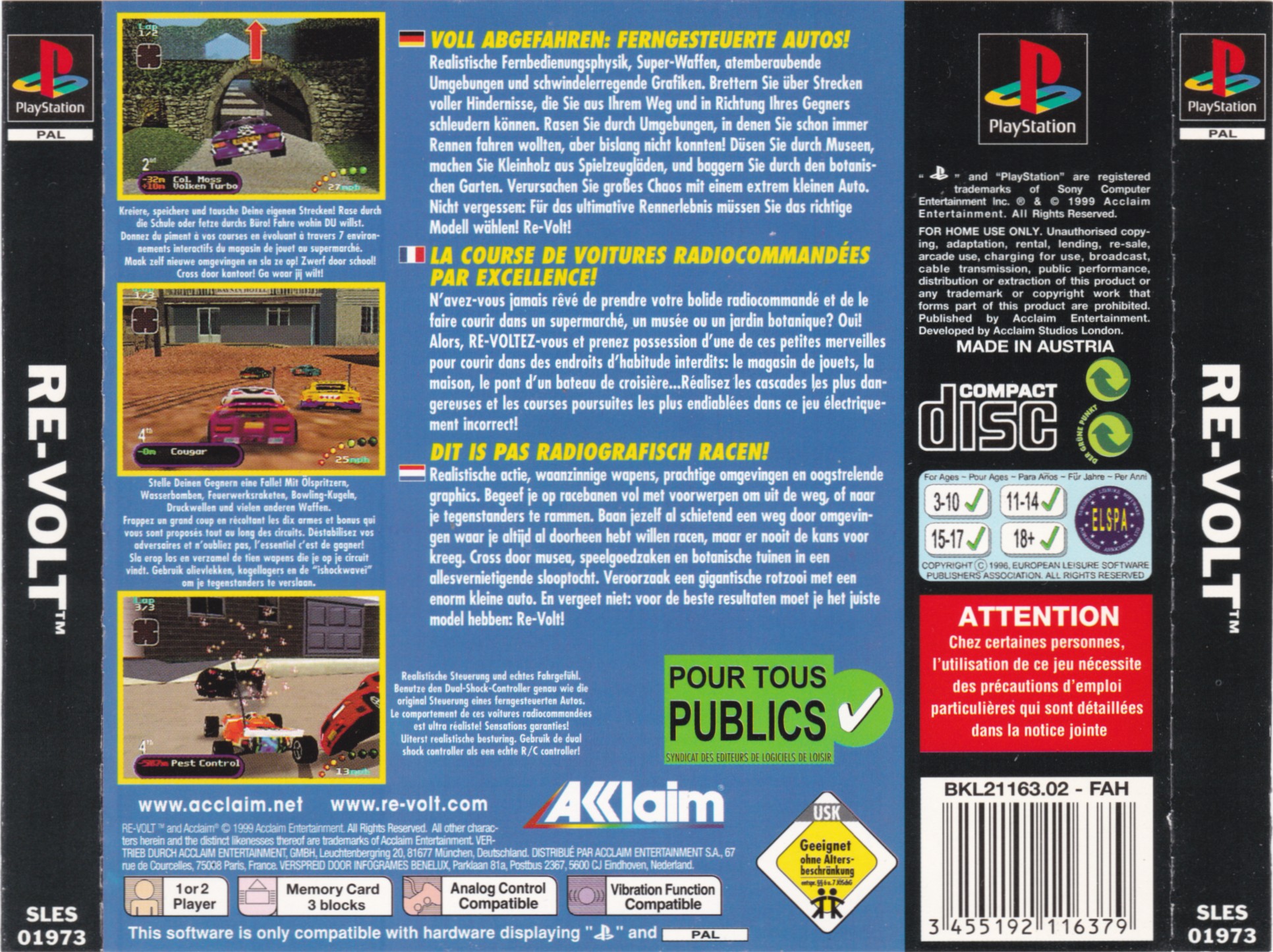 Contraportada de Re-Volt · EU